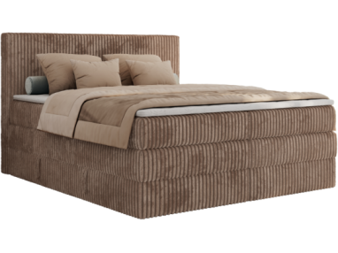 Łóżko kontynentalne TILIANO KING 200x200 - Tilia 17 - brązowy - OUTLETU