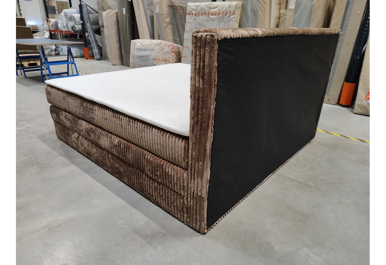 Łóżko kontynentalne TILIANO KING 200x200 - Tilia 17 - brązowy - OUTLETU