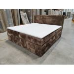 Łóżko kontynentalne TILIANO KING 200x200 - Tilia 17 - brązowy - OUTLETU