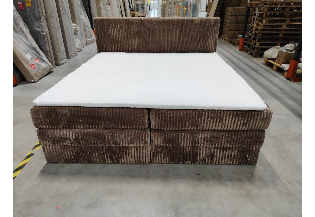 Łóżko kontynentalne TILIANO KING 200x200 - Tilia 17 - brązowy - OUTLETU