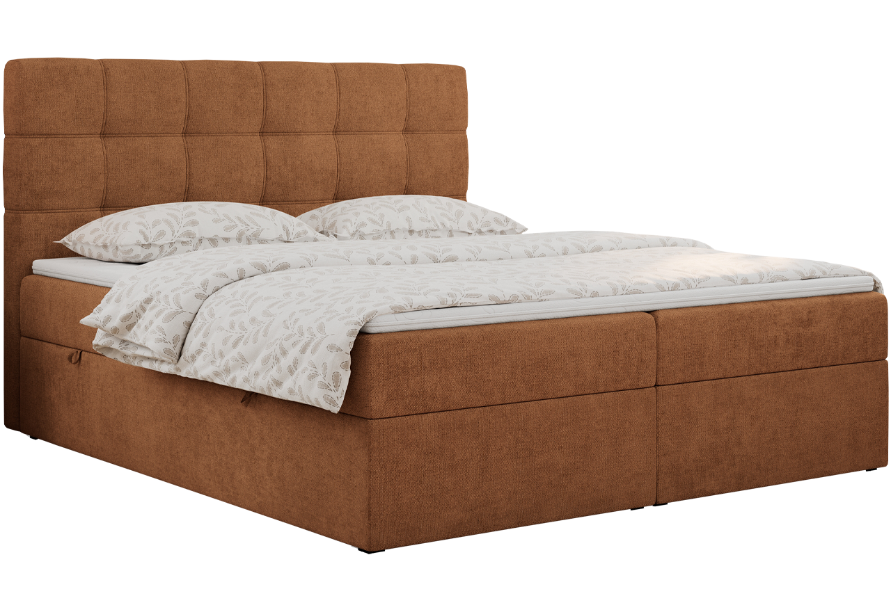 Łóżko kontynentalne ERNI 140x200 - Matana 08 - pomarańczowy - OUTLET