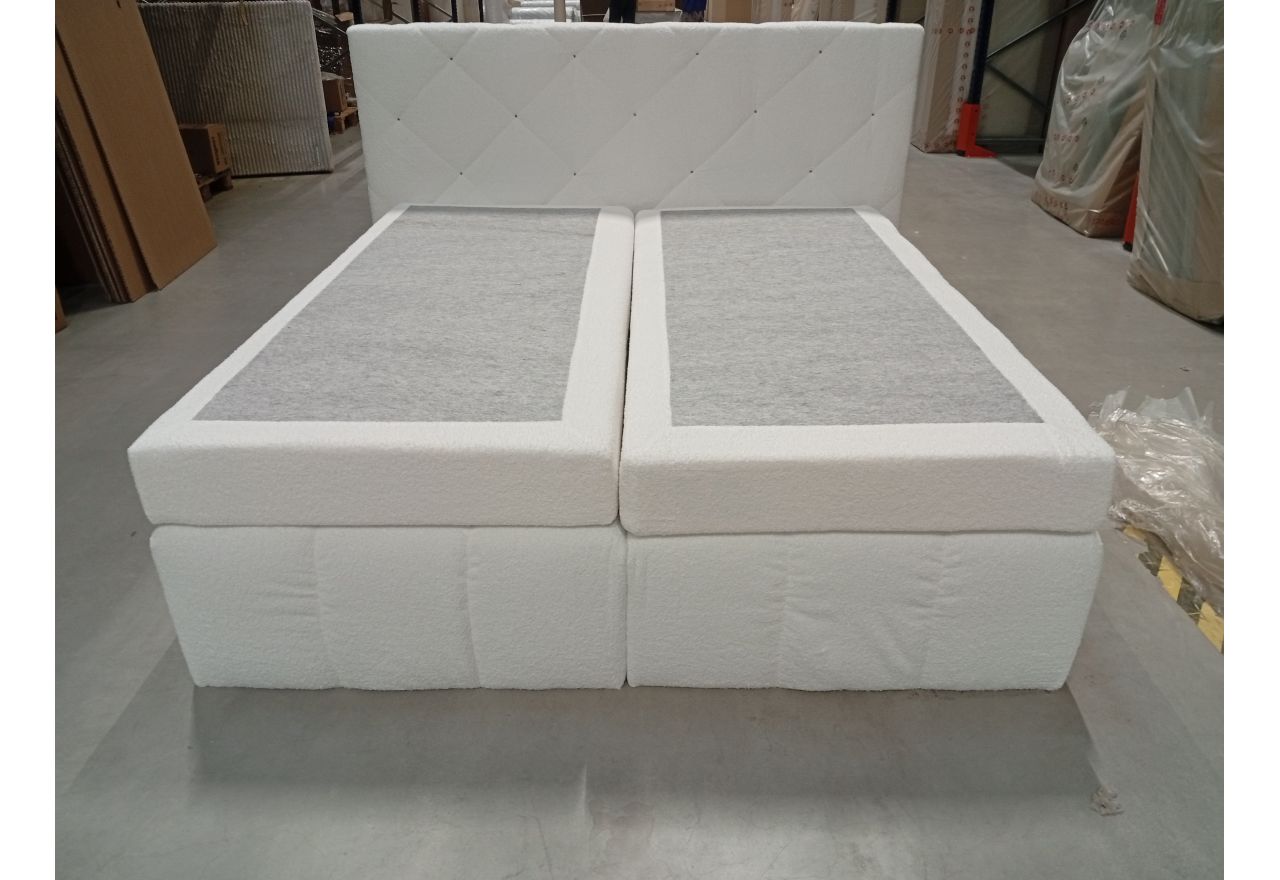 Łóżko kontynentalne RITA 180x200 - Now or Never 01 - biały - OUTLETU