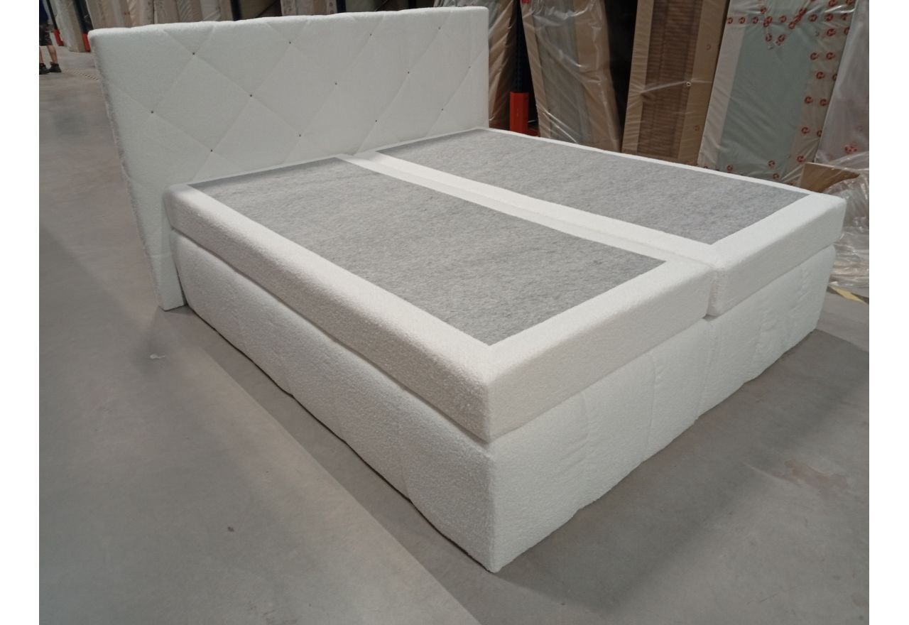 Łóżko kontynentalne RITA 180x200 - Now or Never 01 - biały - OUTLETU