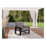 Metalowy fotel ogrodowy ELBA S1 - szary - OUTLETU