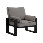 Metalowy fotel ogrodowy ELBA S1 - szary - OUTLETU