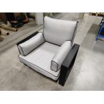 Metalowy fotel ogrodowy ELBA S1 - szary - OUTLETU