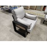 Metalowy fotel ogrodowy ELBA S1 - szary - OUTLETU