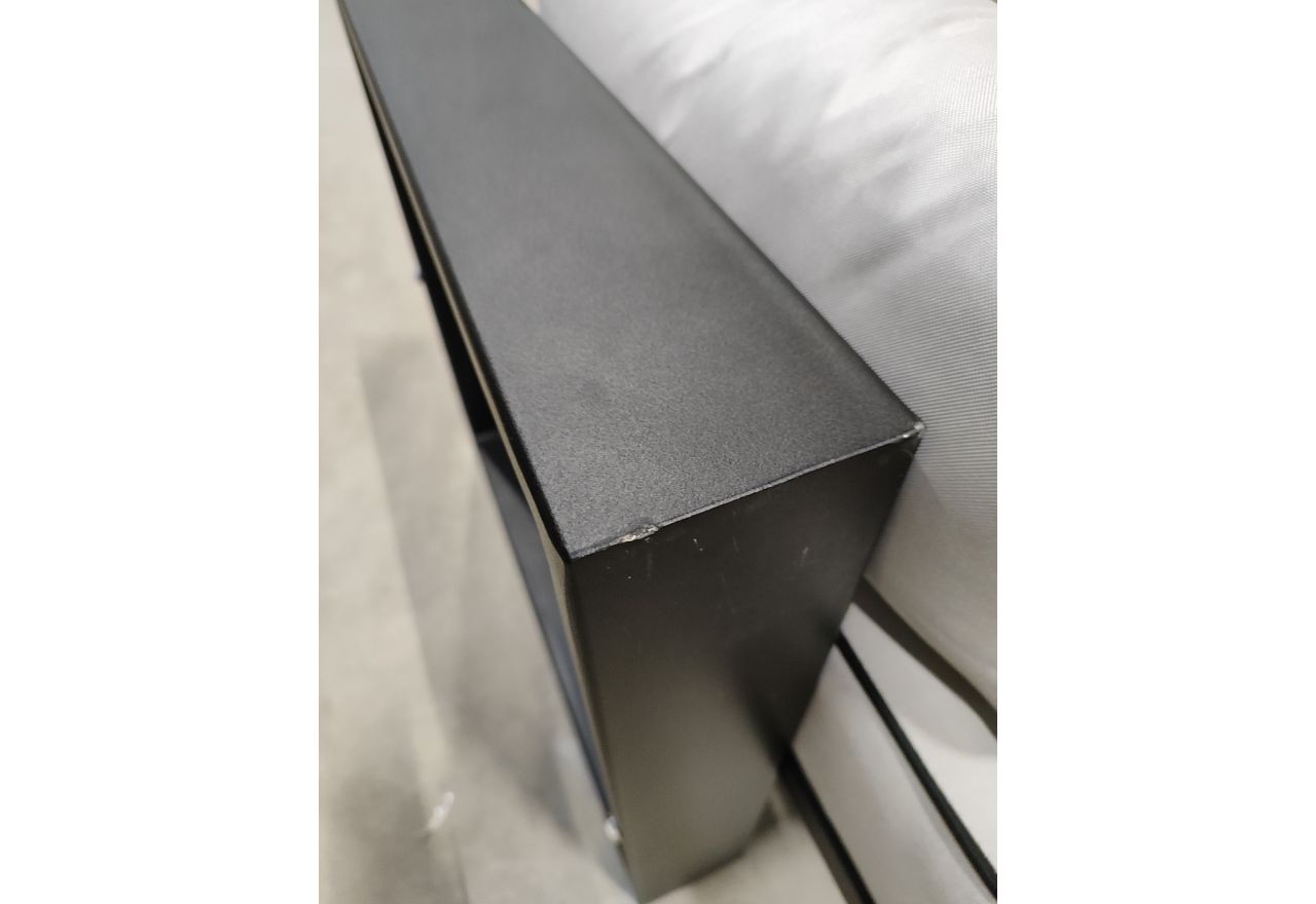 Metalowy fotel ogrodowy ELBA S1 - szary - OUTLETU