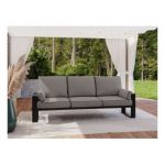 Metalowa sofa ogrodowa ELBA S3 - szary - OUTLETU