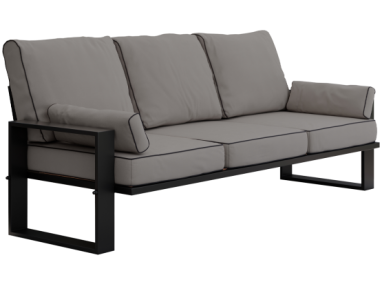 Metalowa sofa ogrodowa ELBA S3 - szary - OUTLETU