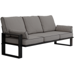 Metalowa sofa ogrodowa ELBA S3 - szary - OUTLETU