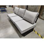 Metalowa sofa ogrodowa ELBA S3 - szary - OUTLETU
