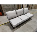 Metalowa sofa ogrodowa ELBA S3 - szary - OUTLETU