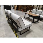 Metalowa sofa ogrodowa ELBA S3 - szary - OUTLETU