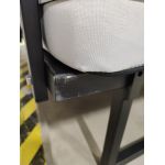 Metalowa sofa ogrodowa ELBA S3 - szary - OUTLETU