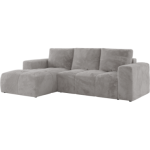 Narożnik MONIVA L - strona lewa - jasnoszary, plusz