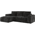 Narożnik MONIVA L - strona lewa - ciemnoszary, plusz