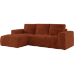 Narożnik MONIVA L - strona lewa - pomarańczowy, plusz