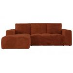 Narożnik MONIVA L - strona lewa - pomarańczowy, plusz