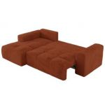 Narożnik MONIVA L - strona lewa - pomarańczowy, plusz