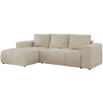 Narożnik MONIVA L - strona lewa - beżowy, welwet