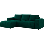 Narożnik MONIVA L - strona lewa - ciemnozielony, welwet