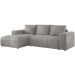 Narożnik MONIVA L - strona lewa - jasnoszary, welwet