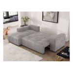 Narożnik MONIVA L - strona lewa - jasnoszary, welwet