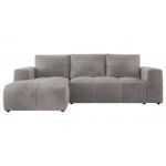 Narożnik MONIVA L - strona lewa - jasnoszary, welwet