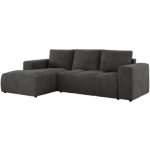 Narożnik MONIVA L - strona lewa - ciemnoszary, welwet