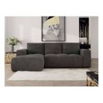 Narożnik MONIVA L - strona lewa - ciemnoszary, welwet