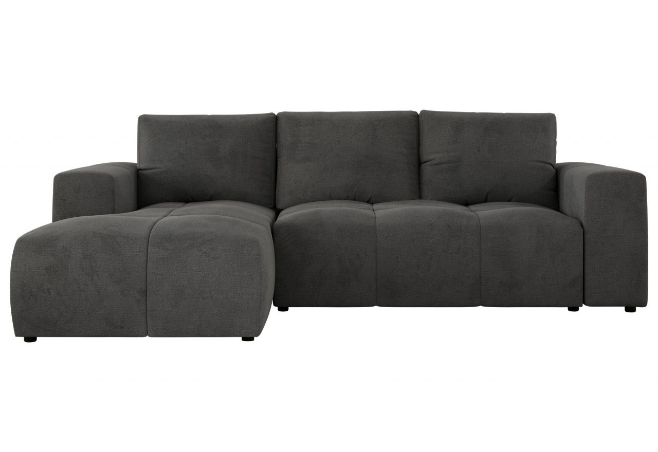 Narożnik MONIVA L - strona lewa - ciemnoszary, welwet