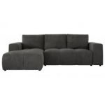 Narożnik MONIVA L - strona lewa - ciemnoszary, welwet