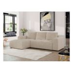 Narożnik MONIVA L - strona lewa - kremowy, struktura