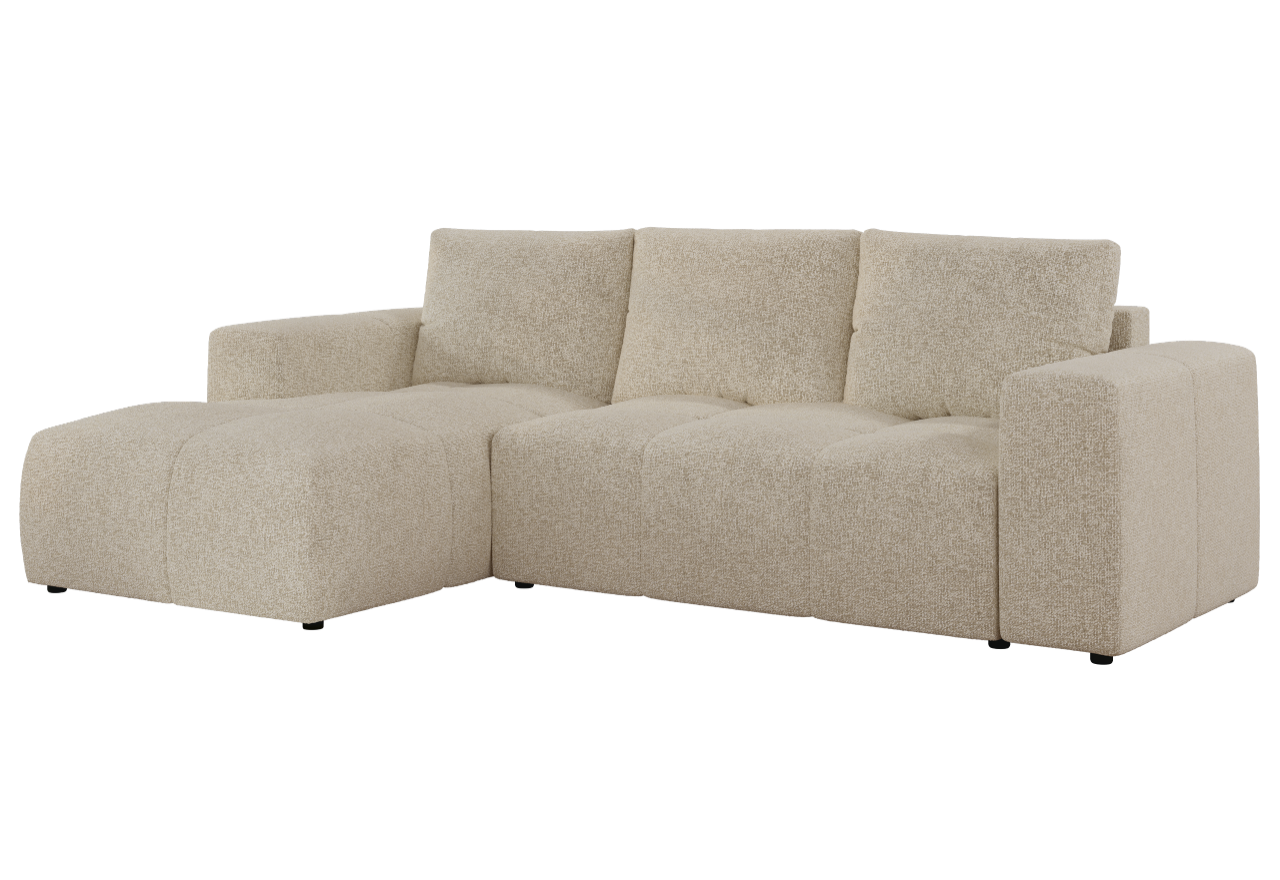 Narożnik MONIVA L - strona lewa - kremowy, struktura