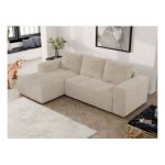 Narożnik MONIVA L - strona lewa - kremowy, struktura