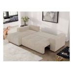 Narożnik MONIVA L - strona lewa - kremowy, struktura