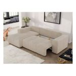 Narożnik MONIVA L - strona lewa - kremowy, struktura