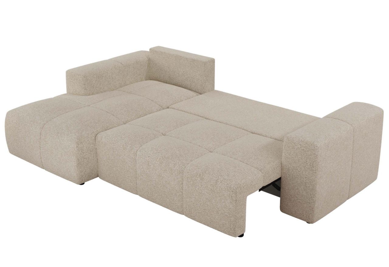 Narożnik MONIVA L - strona lewa - kremowy, struktura