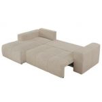 Narożnik MONIVA L - strona lewa - kremowy, struktura