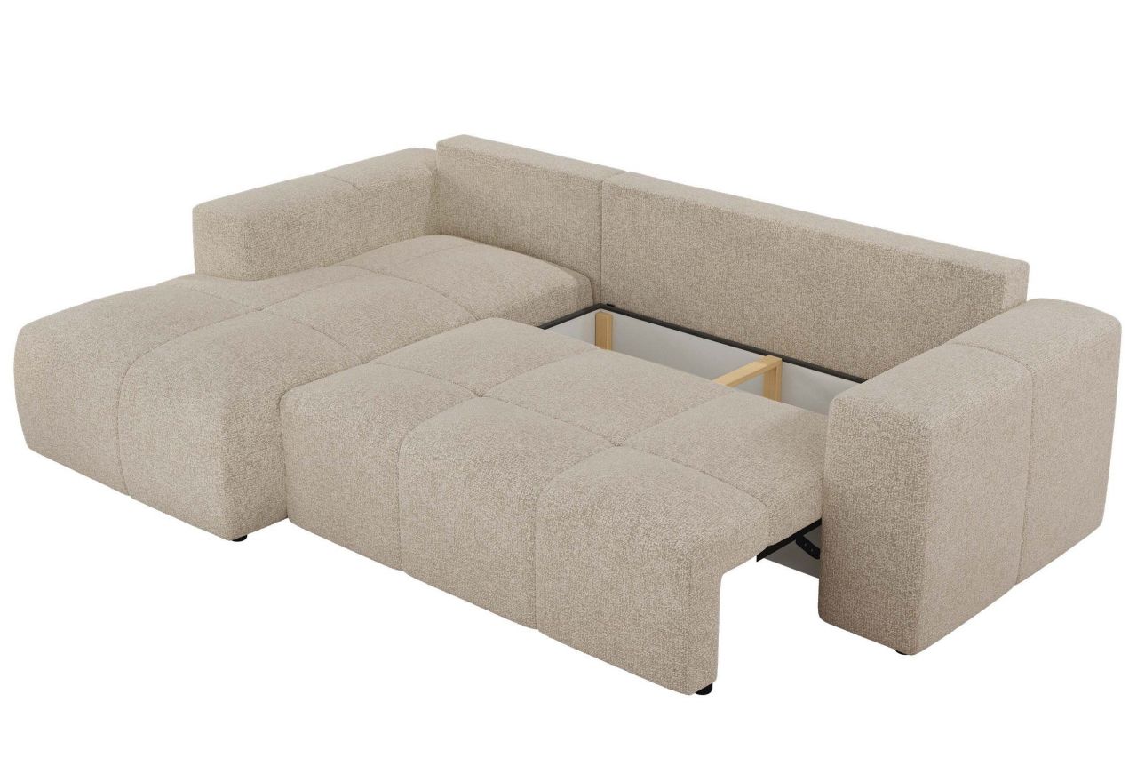 Narożnik MONIVA L - strona lewa - kremowy, struktura