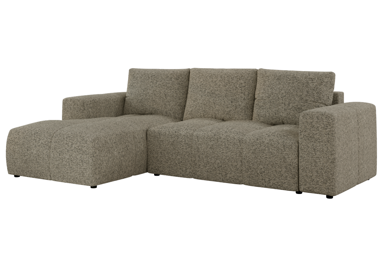 Narożnik MONIVA L - strona lewa - ciemnobeżowy, struktura