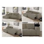 Narożnik MONIVA L - strona lewa - ciemnobeżowy, struktura