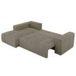 Narożnik MONIVA L - strona lewa - ciemnobeżowy, struktura