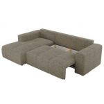 Narożnik MONIVA L - strona lewa - ciemnobeżowy, struktura