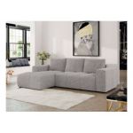 Narożnik MONIVA L - strona lewa - jasnoszary, struktura