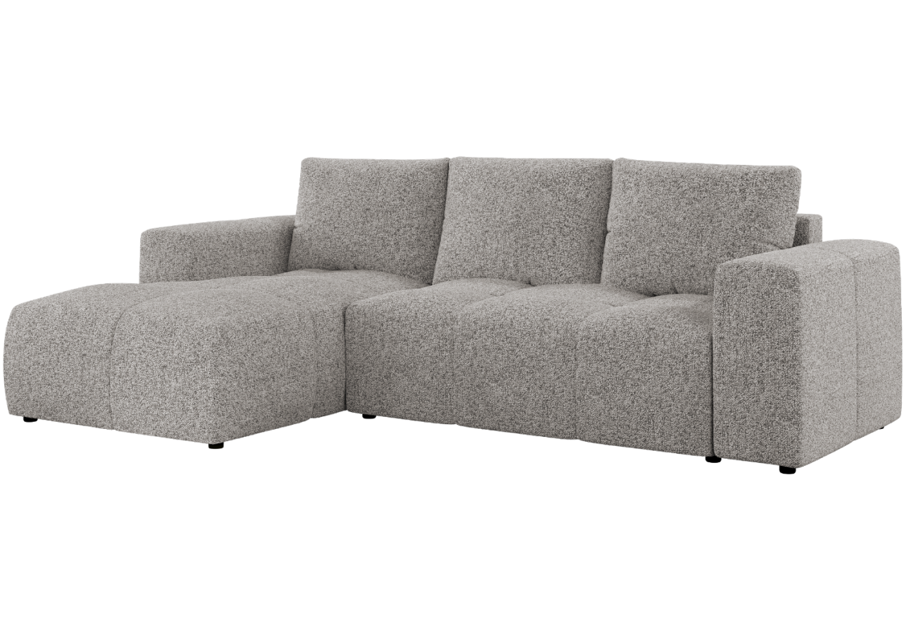 Narożnik MONIVA L - strona lewa - jasnoszary, struktura