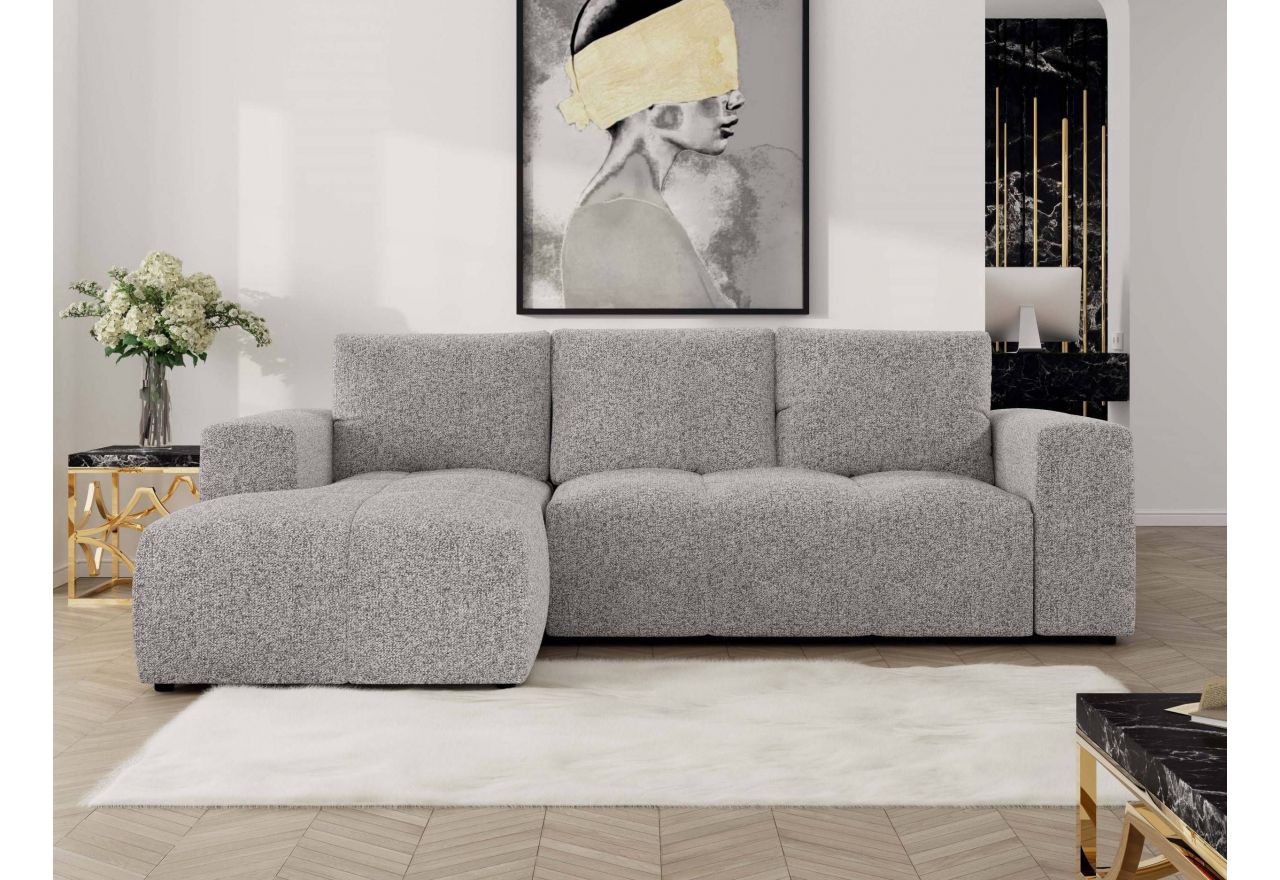 Narożnik MONIVA L - strona lewa - jasnoszary, struktura