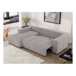 Narożnik MONIVA L - strona lewa - jasnoszary, struktura