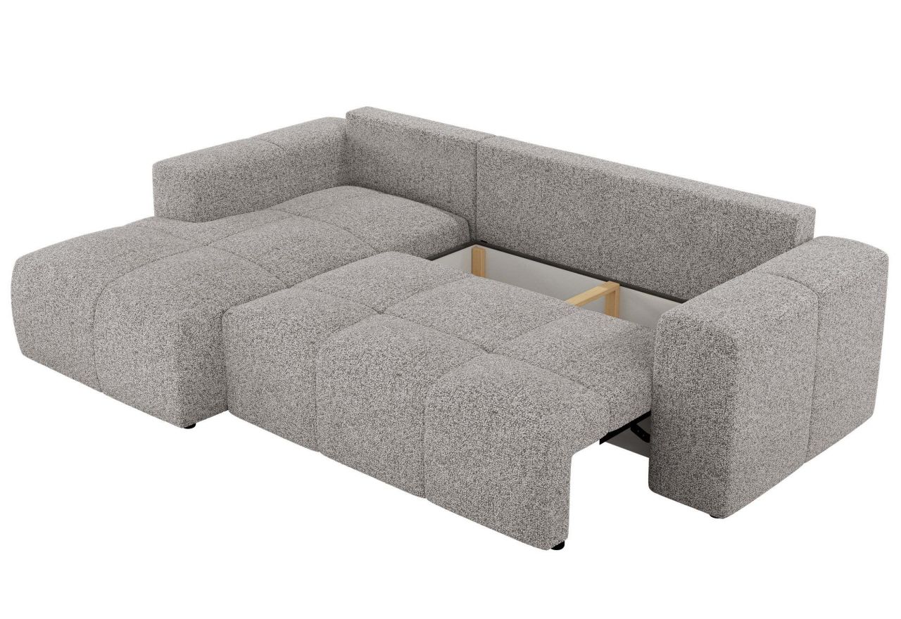 Narożnik MONIVA L - strona lewa - jasnoszary, struktura